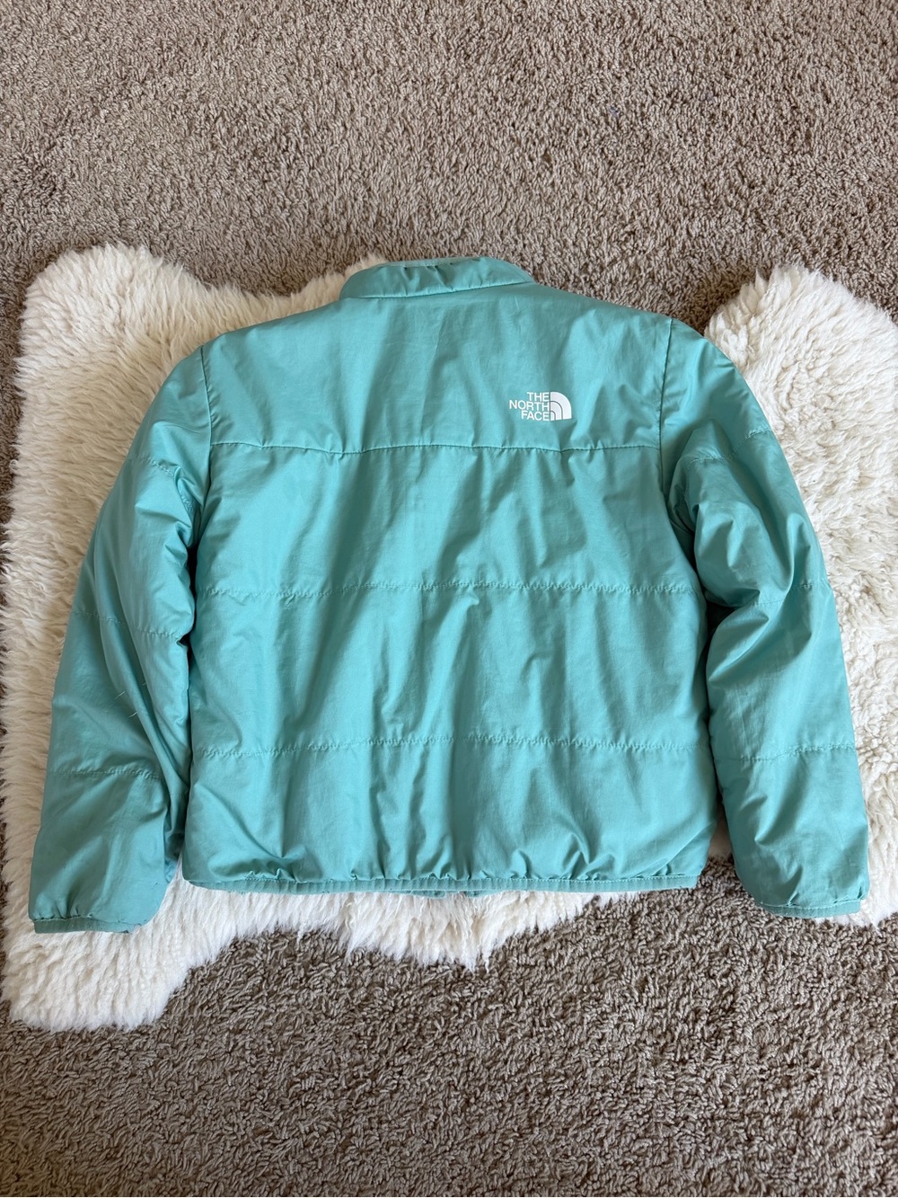 The North Face Reversible Girls' Shasta Winter Jacket | Teal | 7T - Picture 4 of 12